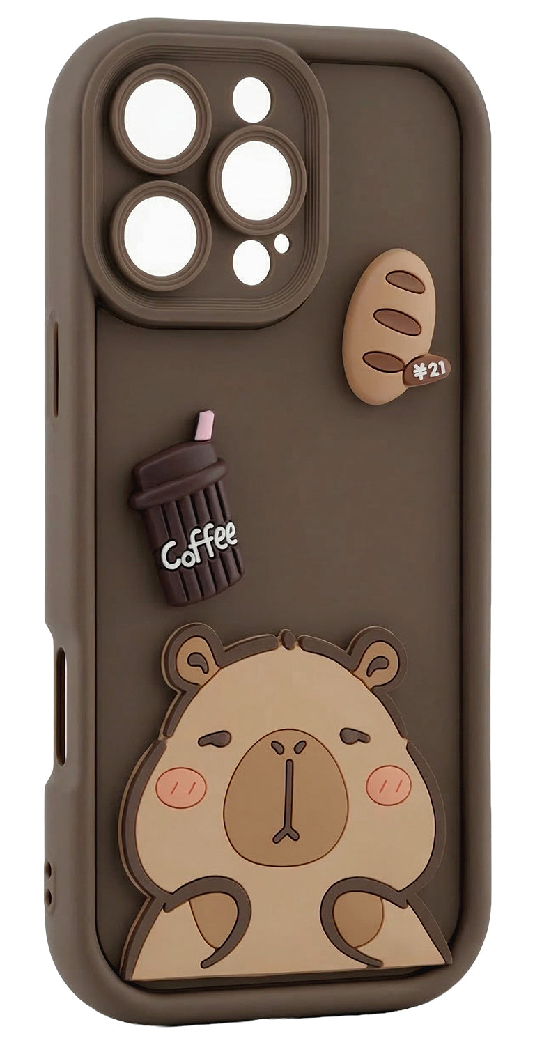 Case for Samsung Galaxy S26 S942, OEM, Ultra Trendy 3D Capybara, Brown