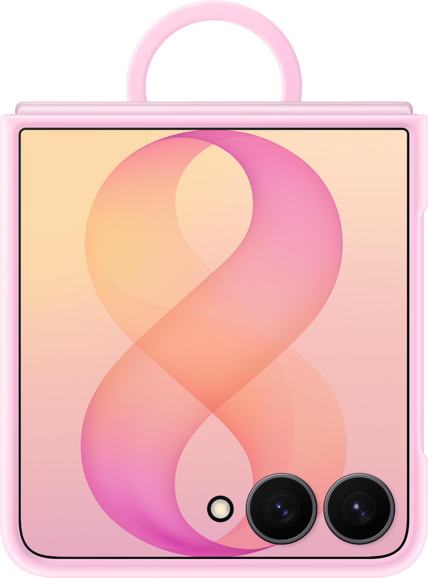 Hülle für Samsung Galaxy Z Flip8 F776, Silicone Ring Magnet, Rosa EF-EF776CVEGWW