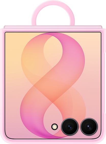 Hülle für Samsung Galaxy Z Flip8 F776, Silicone Ring Magnet, Rosa EF-EF776CVEGWW