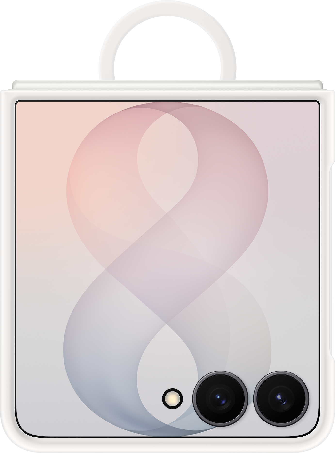 Hülle für Samsung Galaxy Z Flip8 F776, Silicone Ring Magnet, Weiß EF-EF776CWEGWW