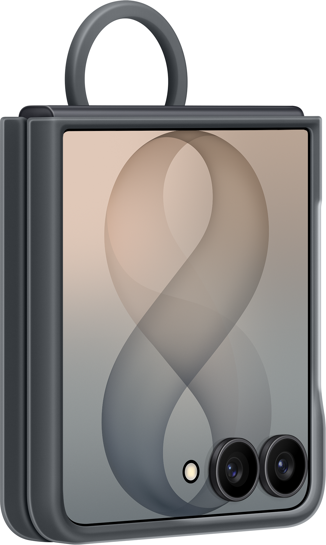 Hülle für Samsung Galaxy Z Flip8 F776, Silicone Ring Magnet, Schwarz EF-EF776CBEGWW