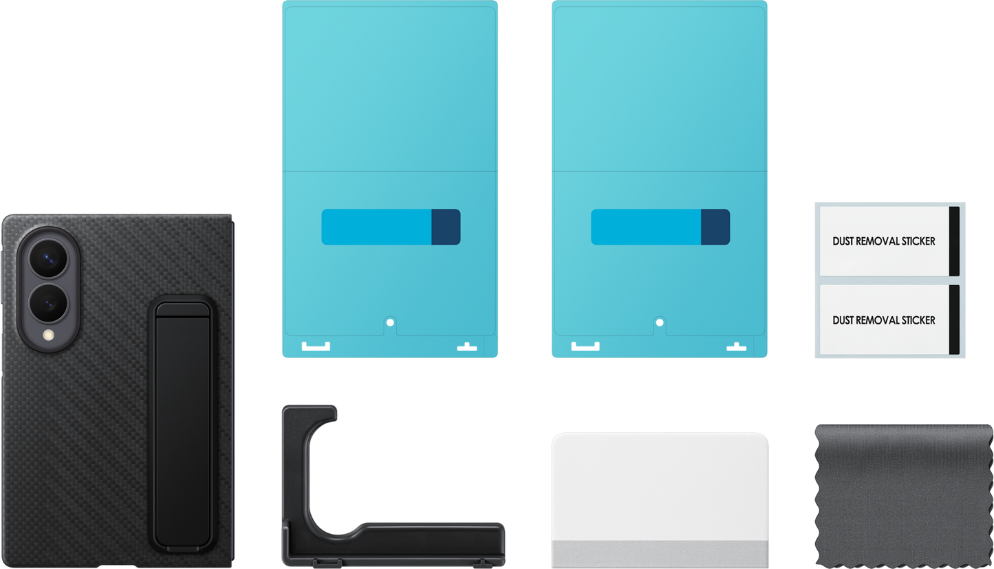 Hülle für Samsung Galaxy Z Fold8 F971, Carbon Standing, Schwarz EF-XF971SBEGWW