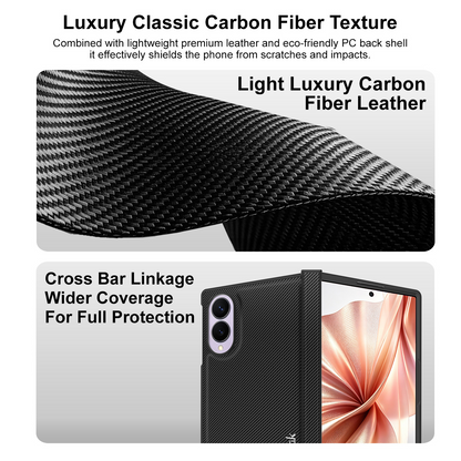 Hülle für Samsung Galaxy Z Fold8 F971, Imak, Carbon, Schwarz