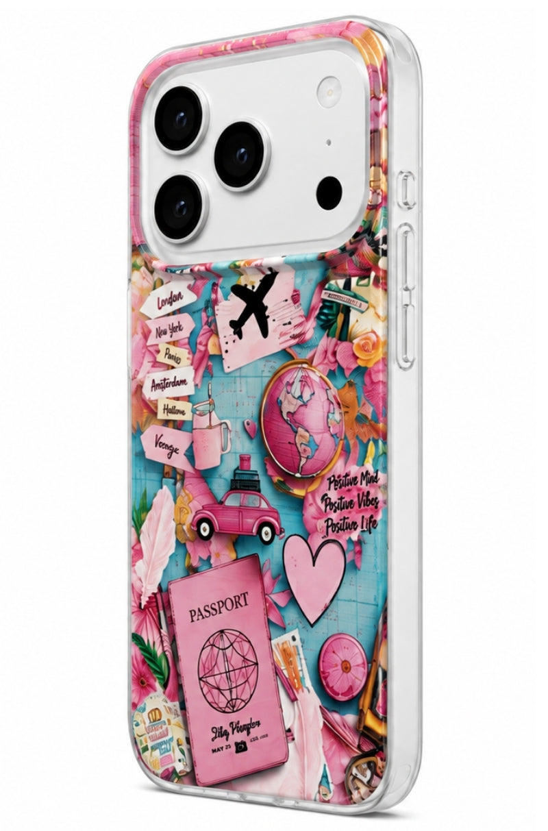 Hülle für Samsung Galaxy A07 5G A076 / A07 4G A075, Perfect Case, Dreamora Pink Flight, Mehrfarbig