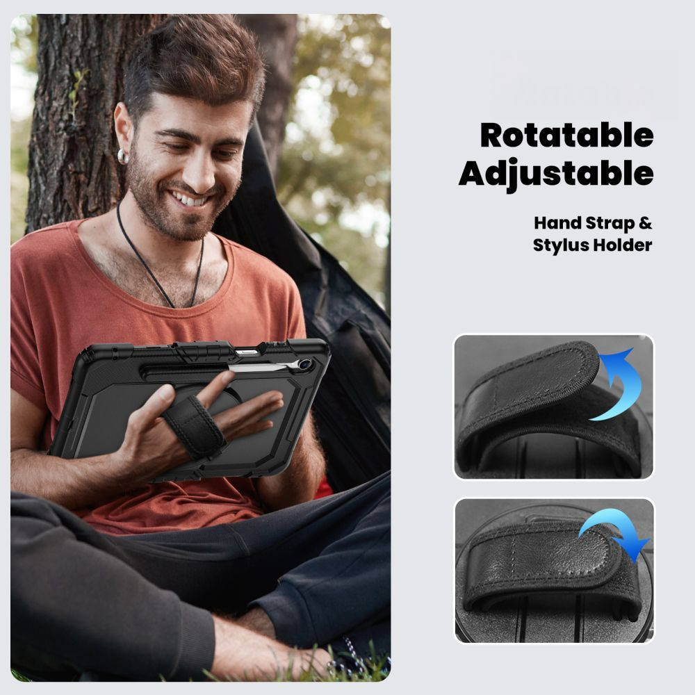 Hülle für Samsung Galaxy Tab S11, Tech-Protect, Solid360, Schwarz