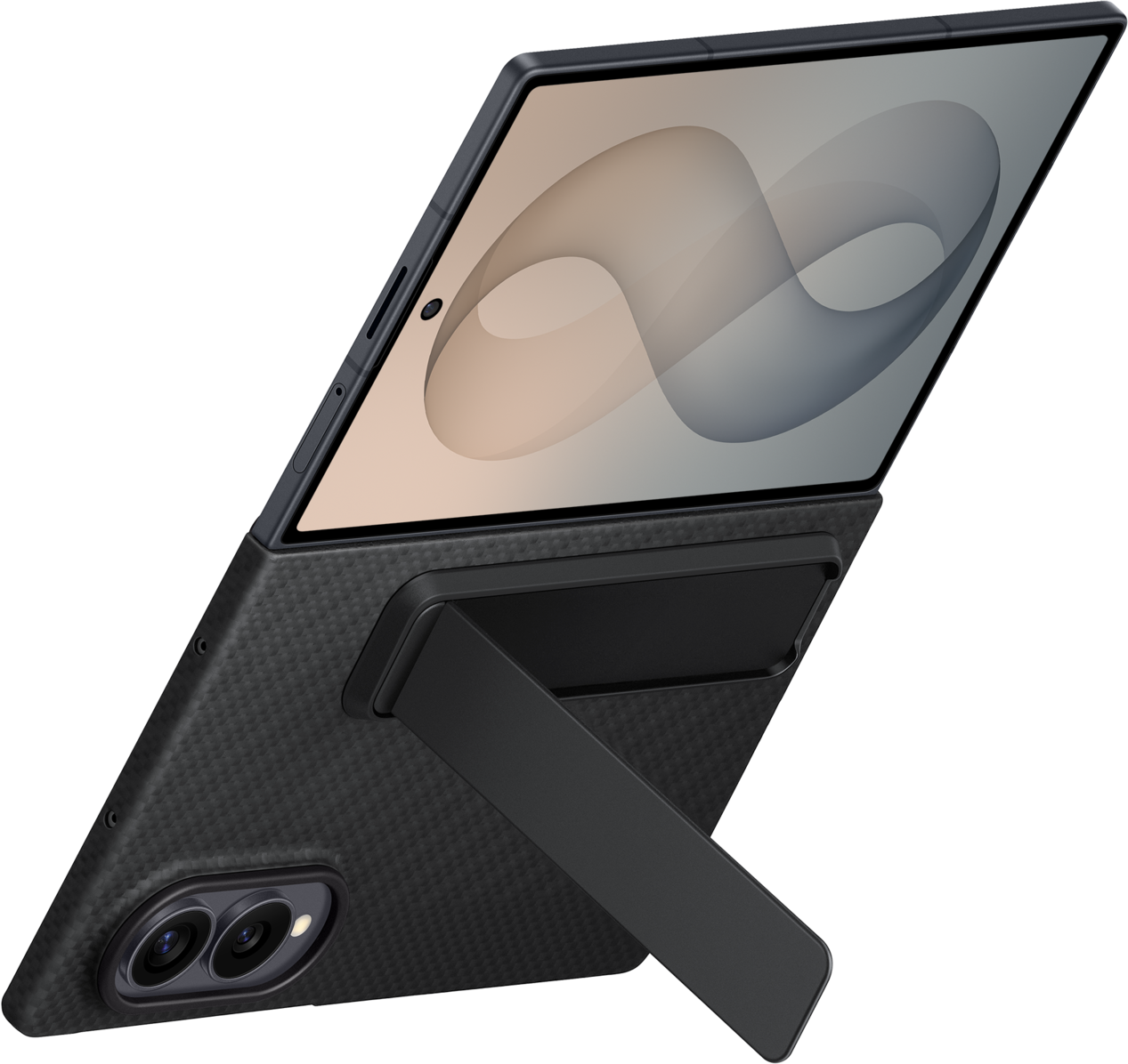 Hülle für Samsung Galaxy Z Fold8 F971, Carbon Standing, Schwarz EF-XF971SBEGWW