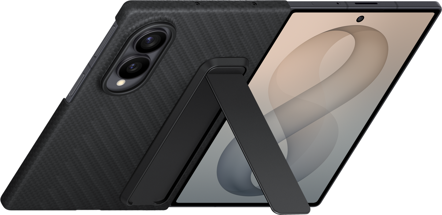 Hülle für Samsung Galaxy Z Fold8 F971, Carbon Standing, Schwarz EF-XF971SBEGWW