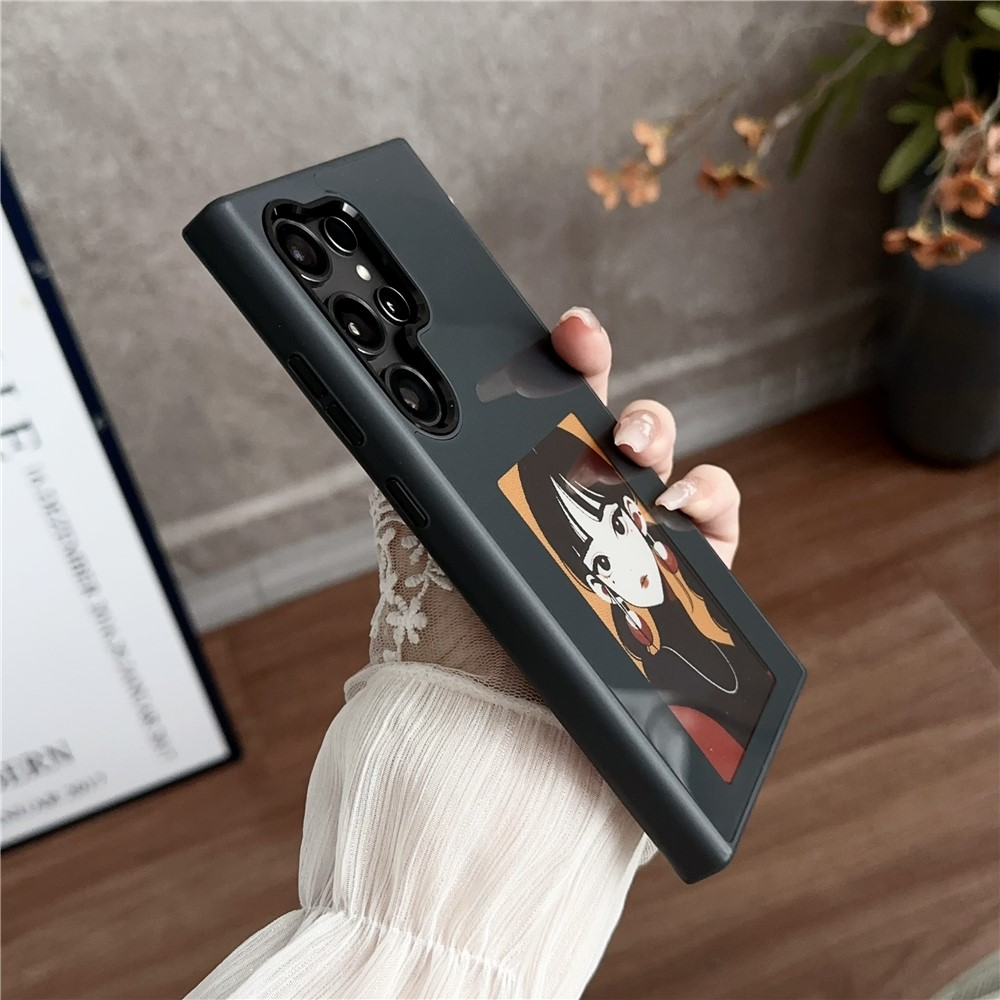 Hülle für Samsung Galaxy S24 Ultra S928, OEM, Display mit individuellem E-Ink, Schwarz