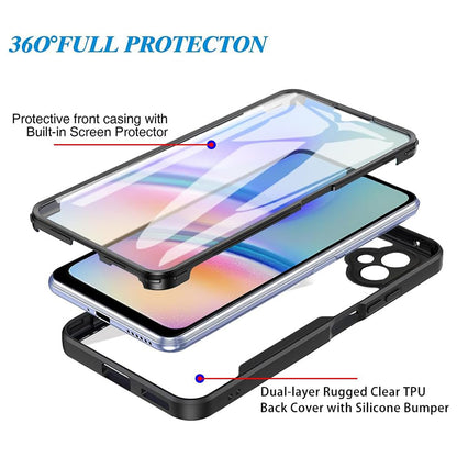 Hülle für Samsung Galaxy A05 A055, Techsuit, ColorVerse 360, Schwarz