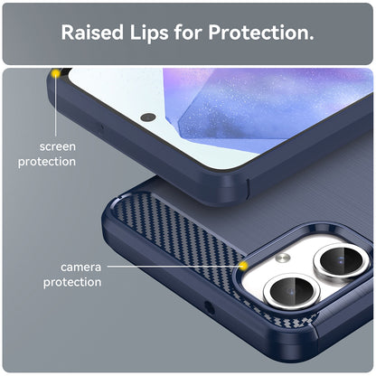 Hülle für Samsung Galaxy A06 A065, Techsuit, Carbon, Blau
