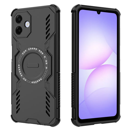 MagSafe-Hülle für Samsung Galaxy A07 4G A075, Techsuit, ArmorMag, Schwarz