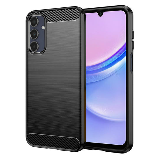 Hülle für Samsung Galaxy A15 5G A156 / A15 A155, Techsuit, Carbon, Schwarz