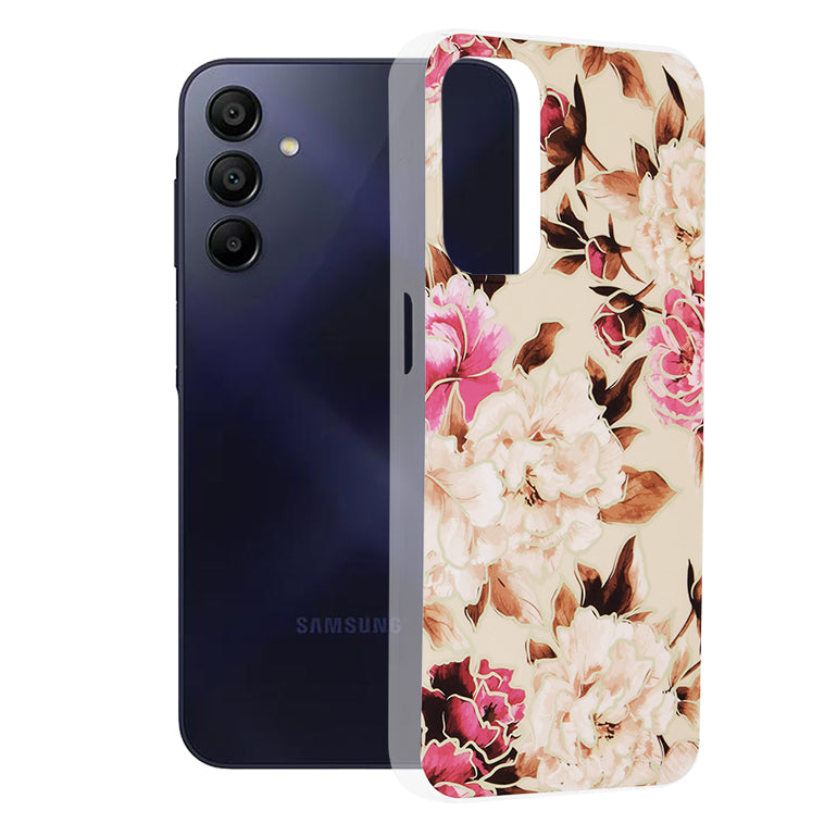 Hülle für Samsung Galaxy A15 5G A156 / A15 A155, Techsuit, Marble, Beige