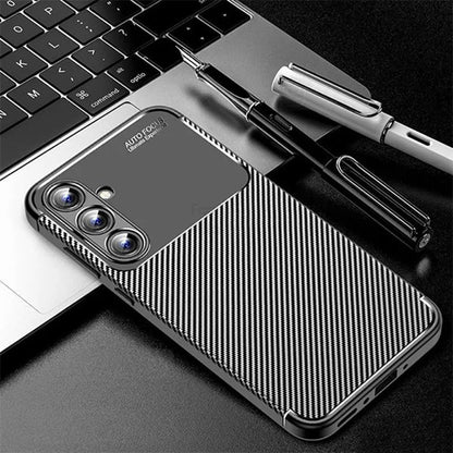 Hülle für Samsung Galaxy A16 5G A166 / A16 4G A165, Techsuit, CarbonFiber, Schwarz