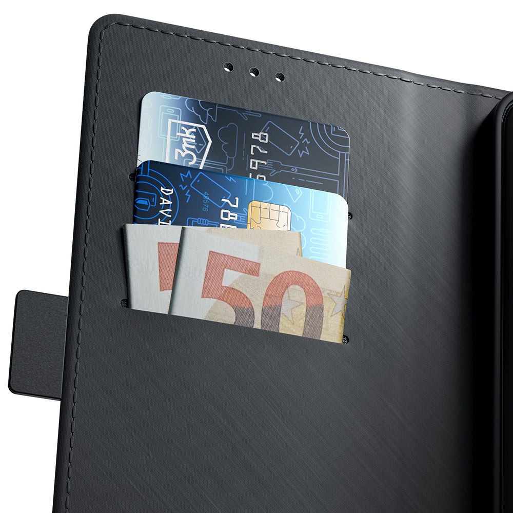 Hülle für Samsung Galaxy A17 4G / A17 5G, 3MK, Wallet, Schwarz