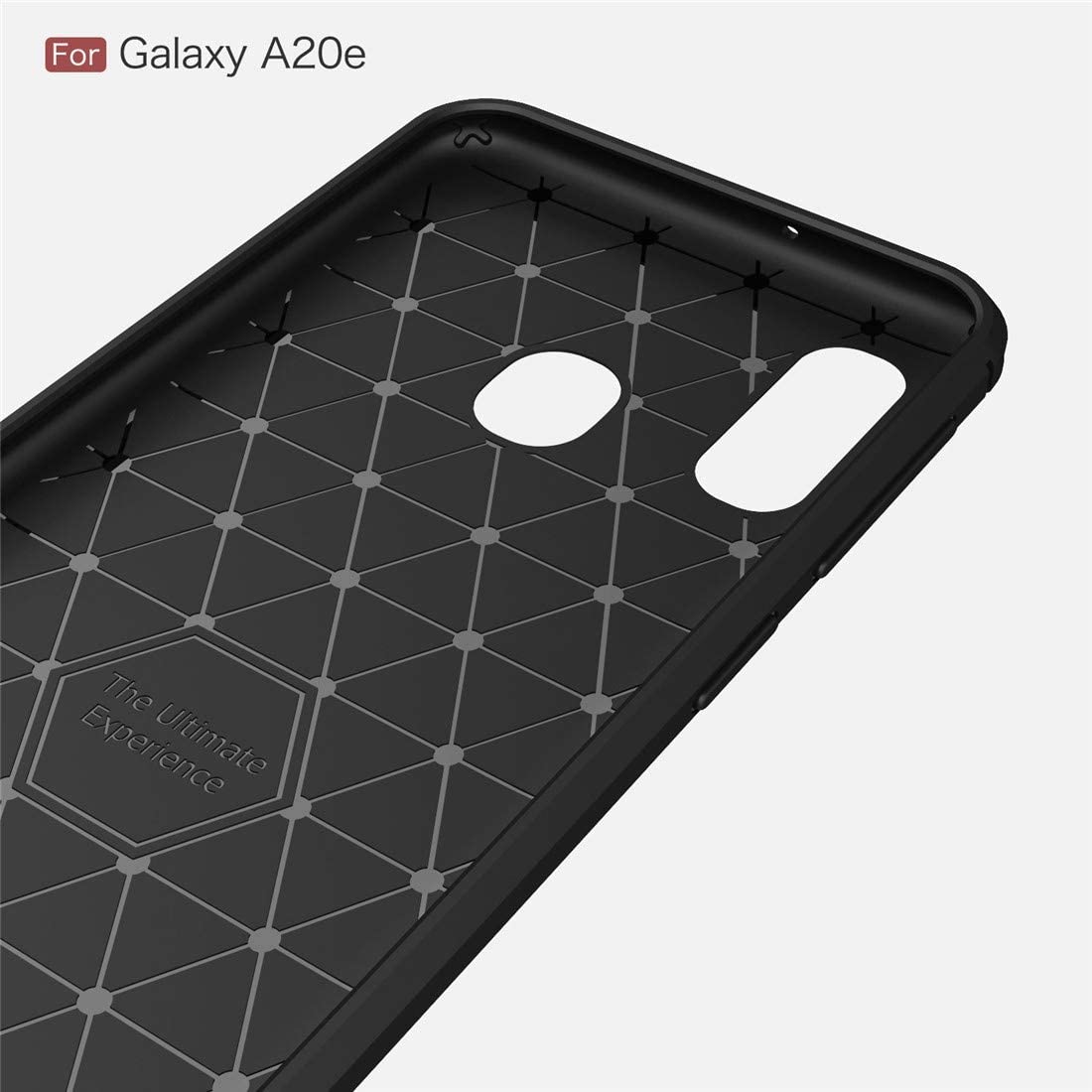 Hülle für Samsung Galaxy A20e A202, Techsuit, Carbon, Schwarz
