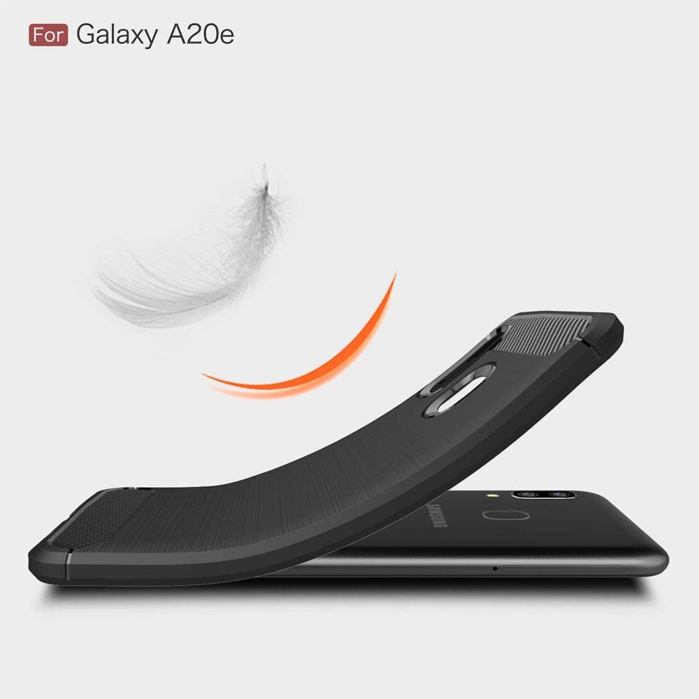 Hülle für Samsung Galaxy A20e A202, Techsuit, Carbon, Schwarz