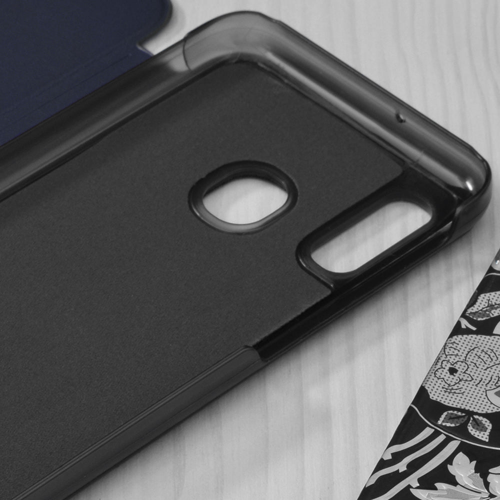 Hülle für Samsung Galaxy A20e A202, Techsuit, eFold, Dunkelblau