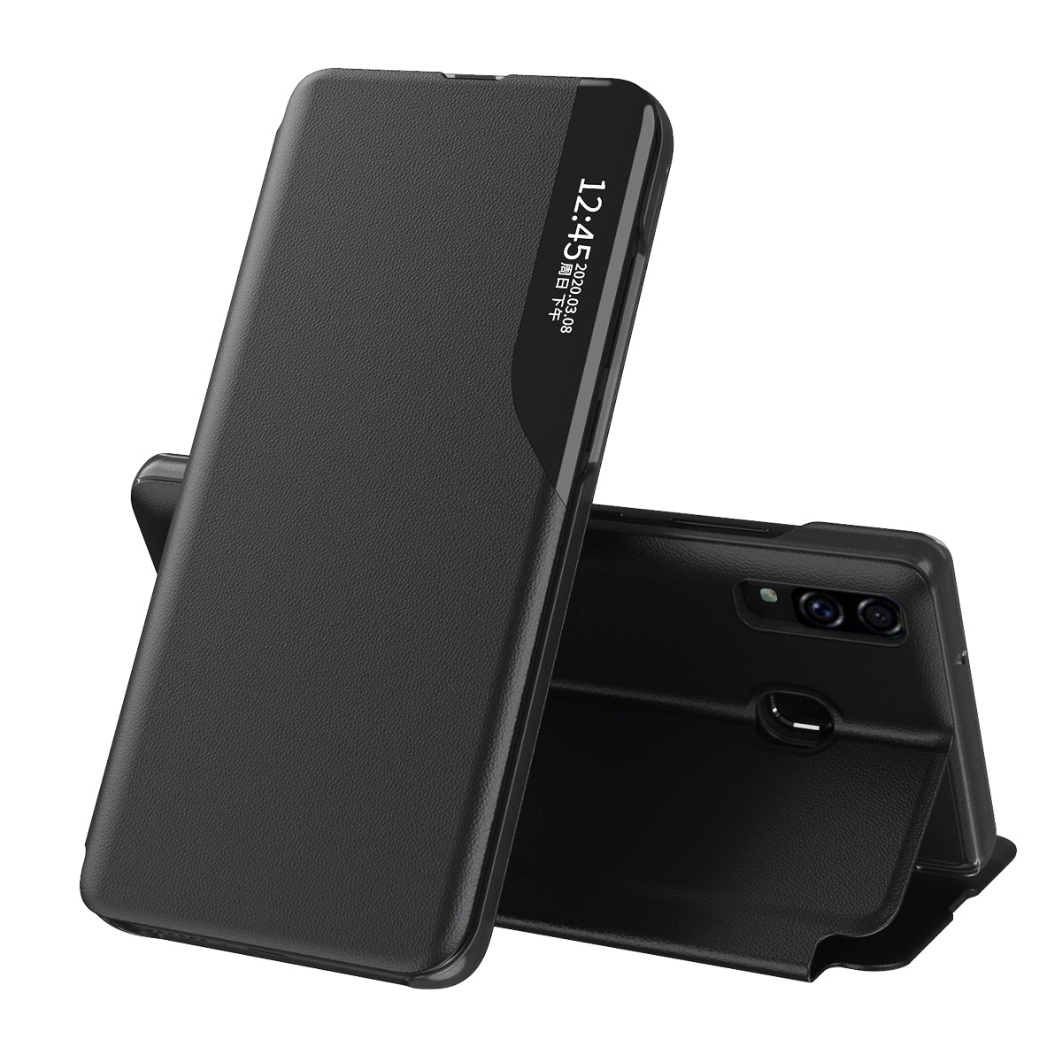 Hülle für Samsung Galaxy A20e A202, Techsuit, eFold, Schwarz