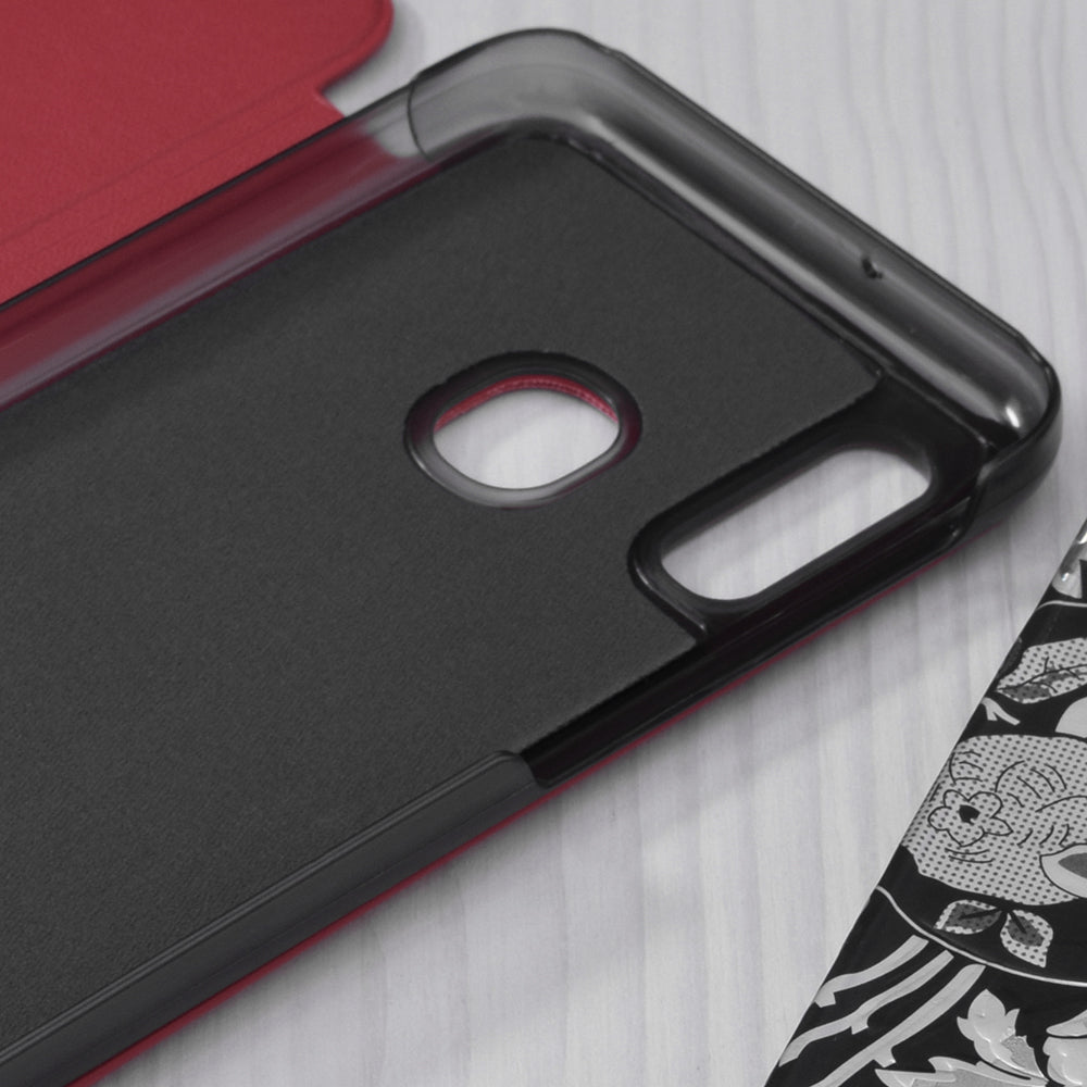 Hülle für Samsung Galaxy A20e A202, Techsuit, eFold, Rot