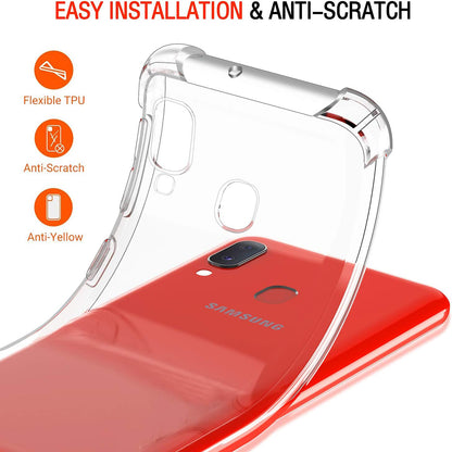 Hülle für Samsung Galaxy A20e A202, Techsuit, stoßfest klar, transparent