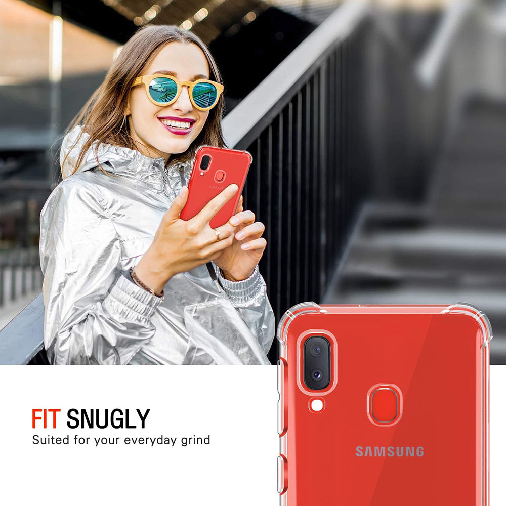 Hülle für Samsung Galaxy A20e A202, Techsuit, stoßfest klar, transparent