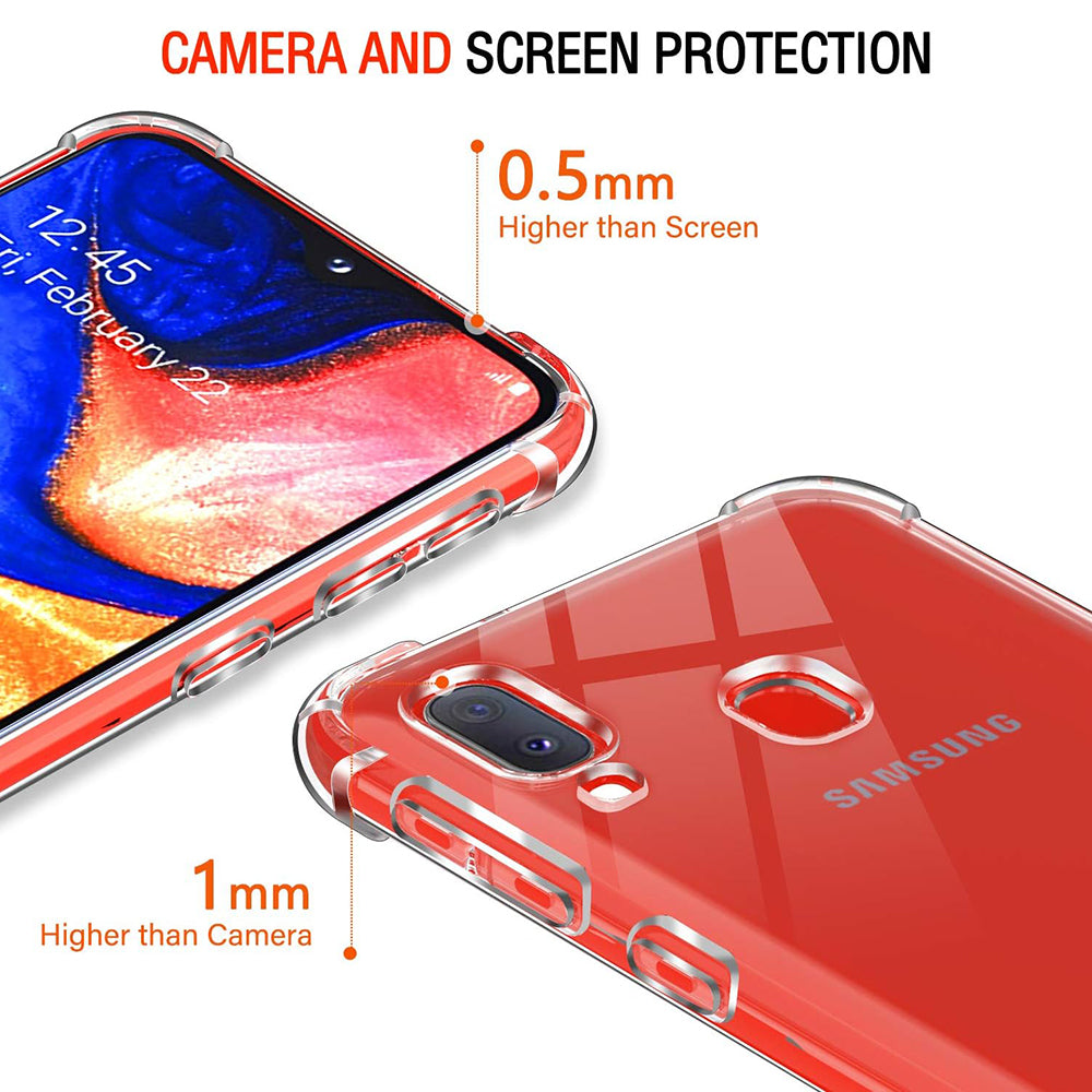 Hülle für Samsung Galaxy A20e A202, Techsuit, stoßfest klar, transparent