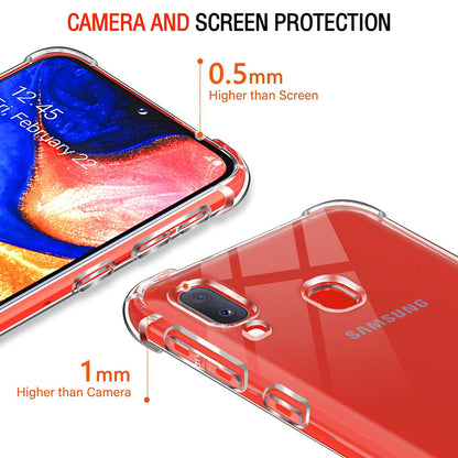 Hülle für Samsung Galaxy A20e A202, Techsuit, stoßfest klar, transparent