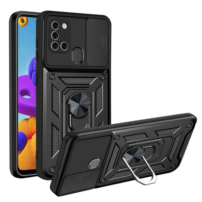 Hülle für Samsung Galaxy A21s A217, Techsuit, CamShield, Schwarz