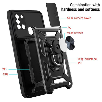 Hülle für Samsung Galaxy A21s A217, Techsuit, CamShield, Schwarz