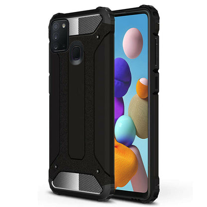 Case for Samsung Galaxy A21s A217, Techsuit, Hybrid Armor, Black