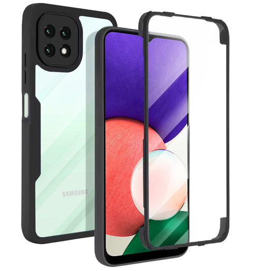 Hülle für Samsung Galaxy A22 5G A226, Techsuit, ColorVerse 360, Schwarz