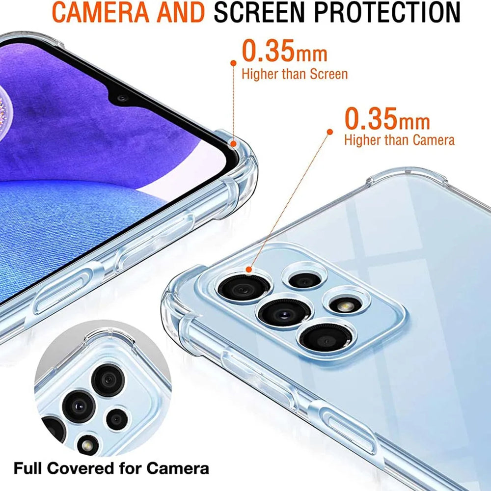 Hülle für Samsung Galaxy A23 5G A236 / A23 A235, Techsuit, stoßfest klar, transparent