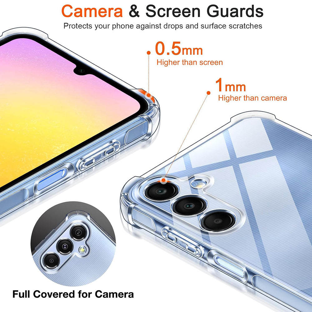 Hülle für Samsung Galaxy A25 A256, Techsuit, stoßfest klar, transparent