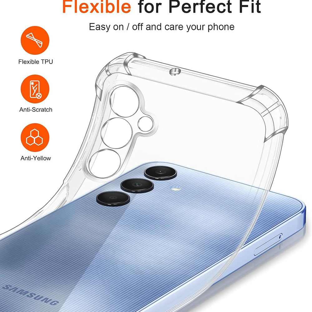 Hülle für Samsung Galaxy A25 A256, Techsuit, stoßfest klar, transparent