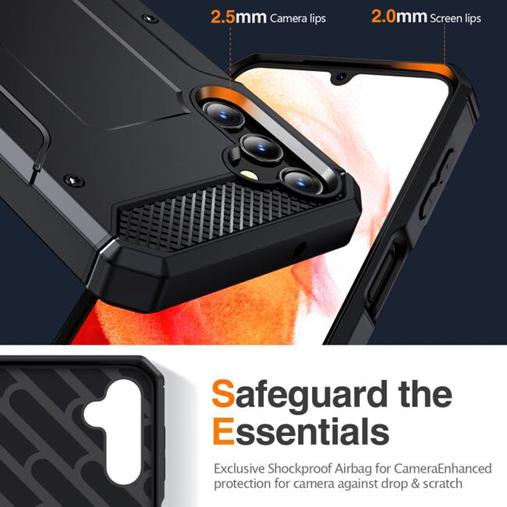 Hülle für Samsung Galaxy A26 A266, Techsuit, Hybrid Armor, Schwarz