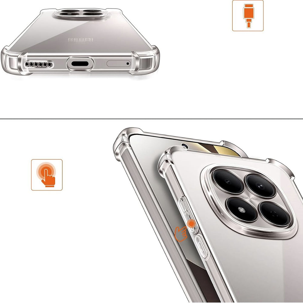 Case for Samsung Galaxy A27 5G, Techsuit, Shockproof Clear, Transparent