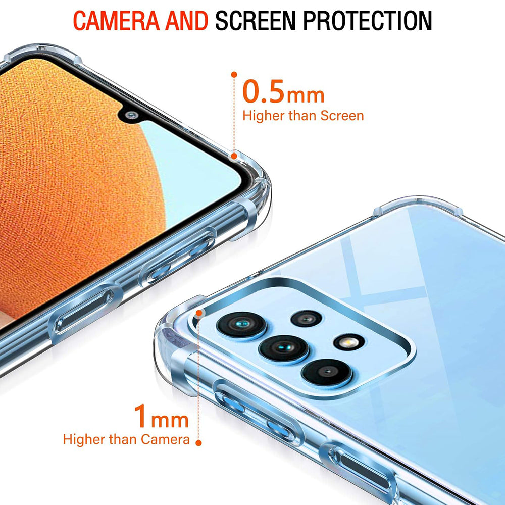 Hülle für Samsung Galaxy A32 A325, Techsuit, stoßfest klar, transparent