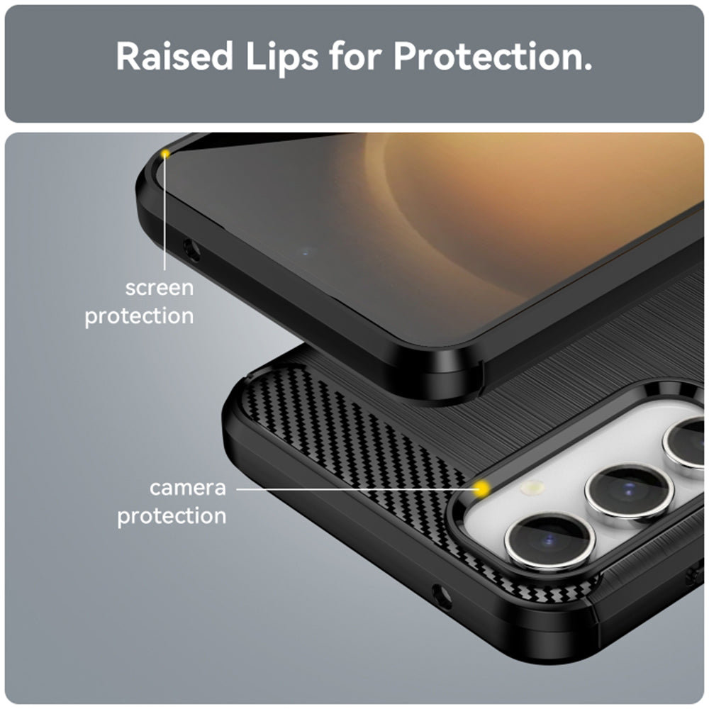 Hülle für Samsung Galaxy A35 5G A356, Techsuit, Carbon, Schwarz