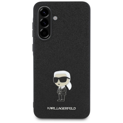 Hülle für Samsung Galaxy A36 A366, Karl Lagerfeld, Glitter Fixed Ikonik Karl, Schwarz