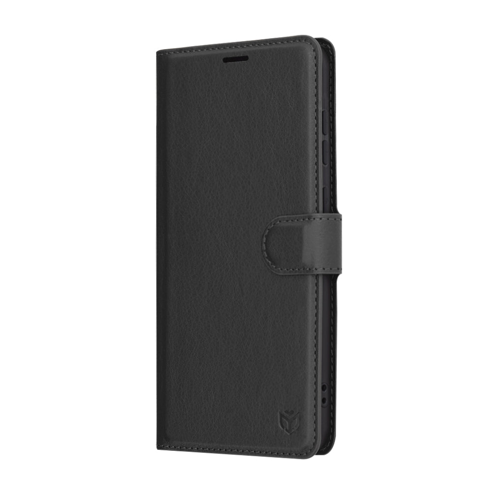 Hülle für Samsung Galaxy A36 A366, Techsuit, Leder-Folio, Schwarz