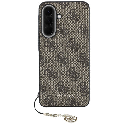 Hülle für Samsung Galaxy A37 5G, Guess, 4G Classic Logo Charm, Braun
