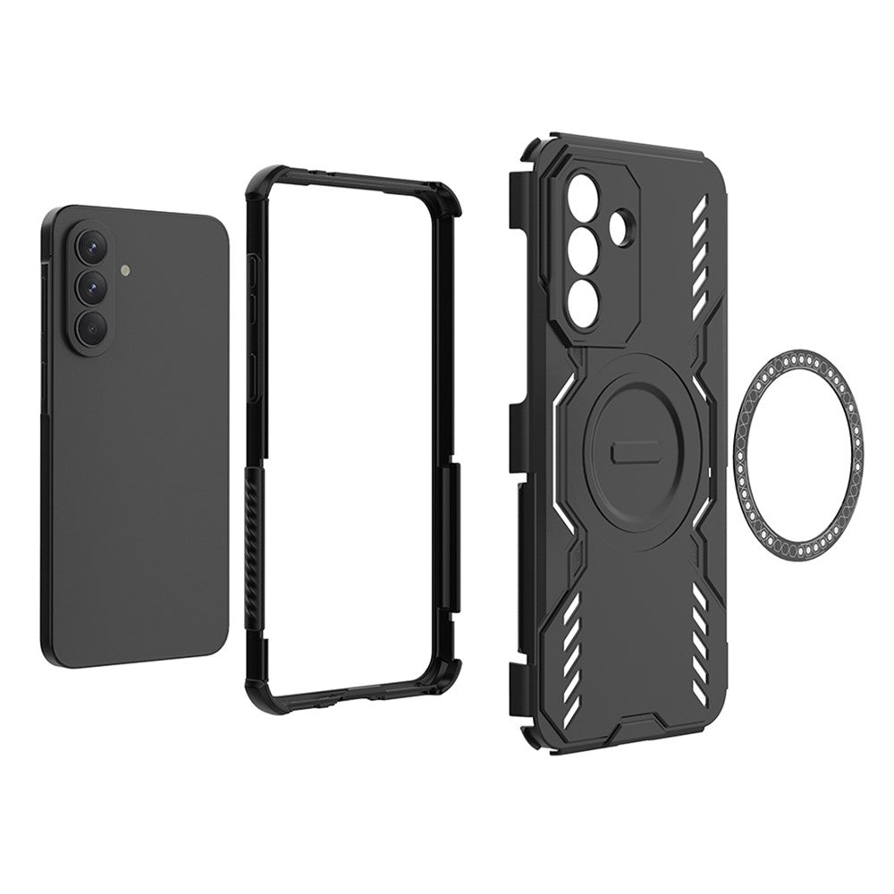 MagSafe Hülle für Samsung Galaxy A37 5G, Techsuit, ArmorMag, Schwarz