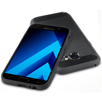 Hülle für Samsung Galaxy A5 (2017) A520, Techsuit, Carbon, Schwarz