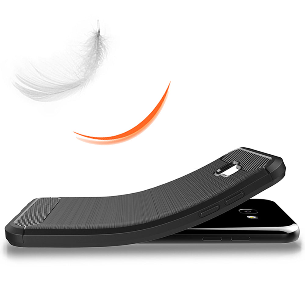 Hülle für Samsung Galaxy A5 (2017) A520, Techsuit, Carbon, Schwarz