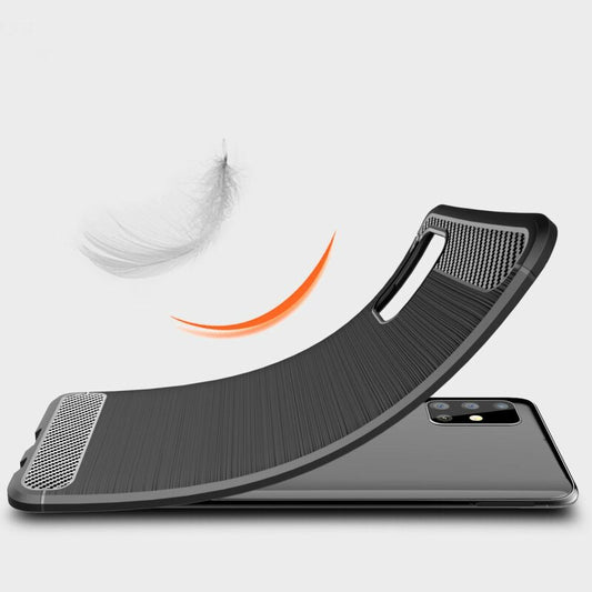 Hülle für Samsung Galaxy A51 A515, Techsuit, Carbon, Schwarz