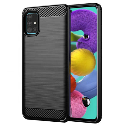 Case for Samsung Galaxy A51 A515, Techsuit, Carbon, Black