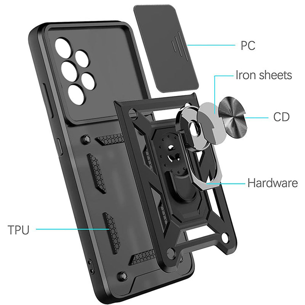 Hülle für Samsung Galaxy A52s 5G A528 / A52 5G A526 / A52 A525, Techsuit, CamShield, Schwarz