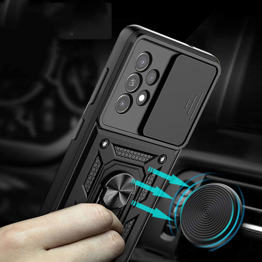 Hülle für Samsung Galaxy A52s 5G A528 / A52 5G A526 / A52 A525, Techsuit, CamShield, Schwarz