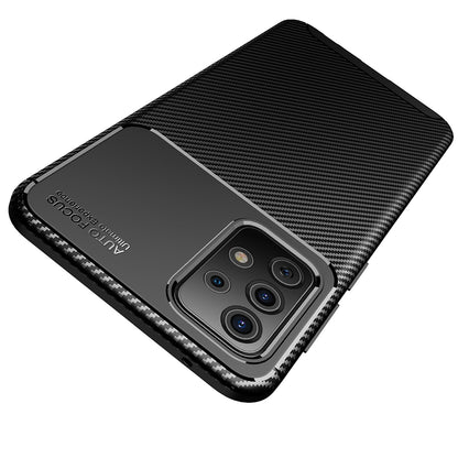Hülle für Samsung Galaxy A52s 5G A528 / A52 5G A526 / A52 A525, Techsuit, CarbonFiber, Schwarz
